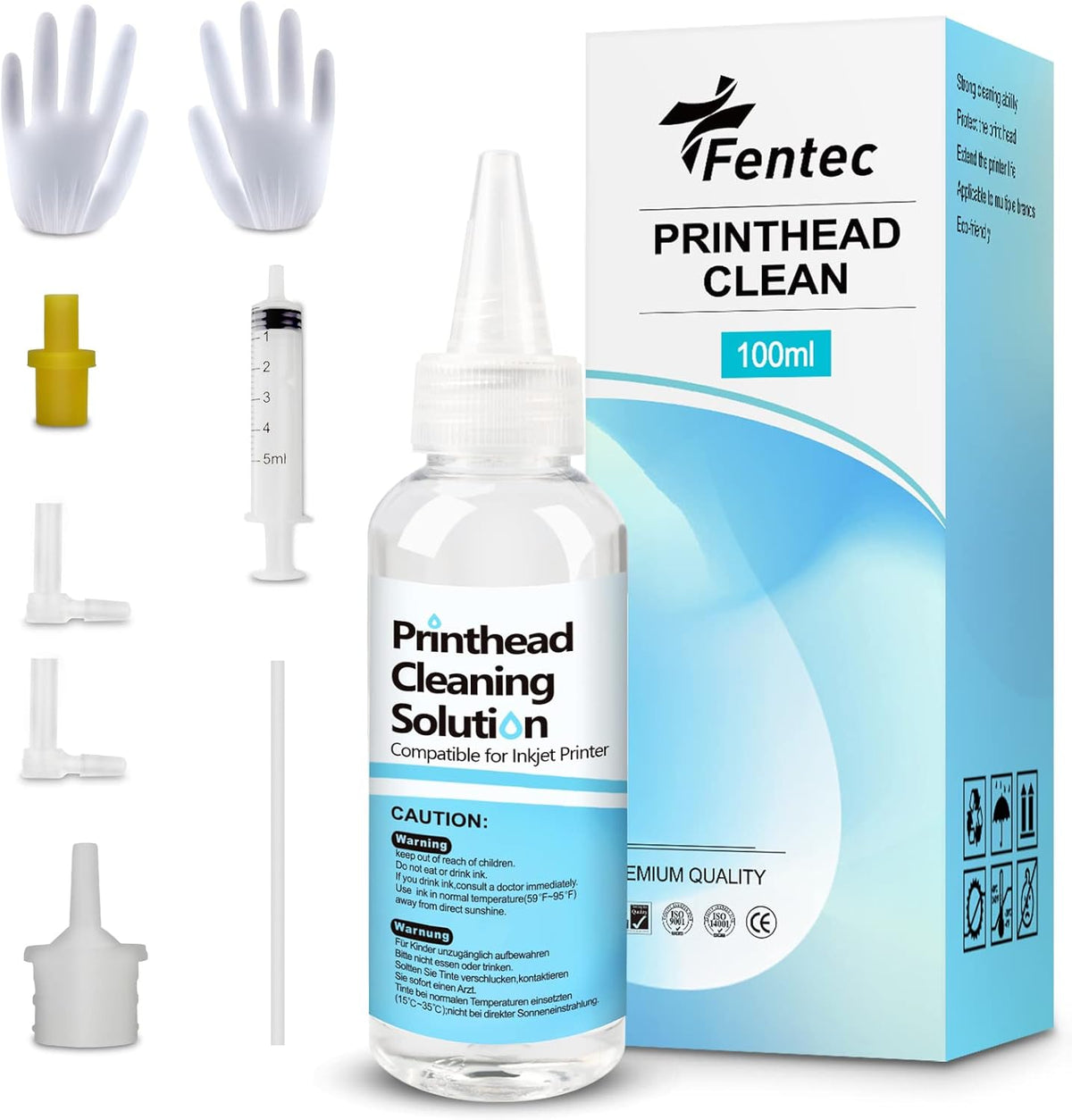 FENTEC Printhead Cleaner 100ML Printer Cleaning Kit