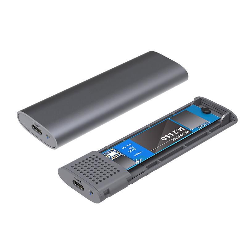 USB3.2 Type-C Tool free Enclosure for M.2 PCIe NVMe/SATA SSDs
