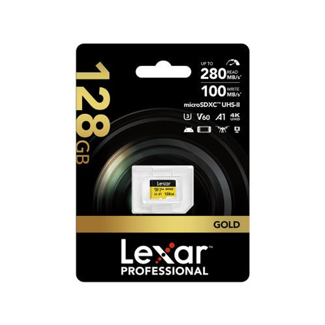 LEXAR 128GB GOLD microSDXC UHS-II Card