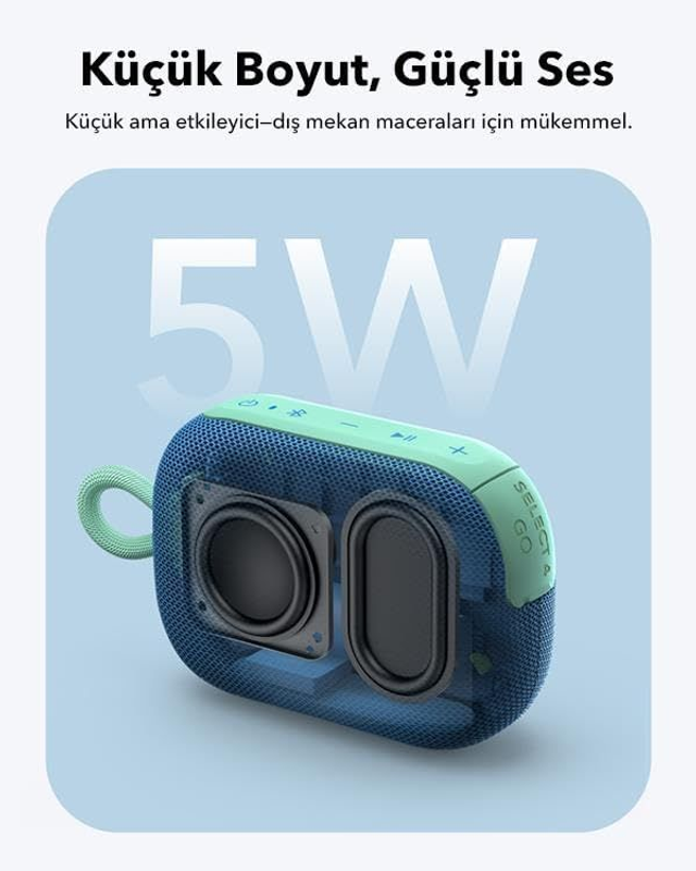 Soundcore Anker Select 4 Go Bluetooth Speaker, Blue