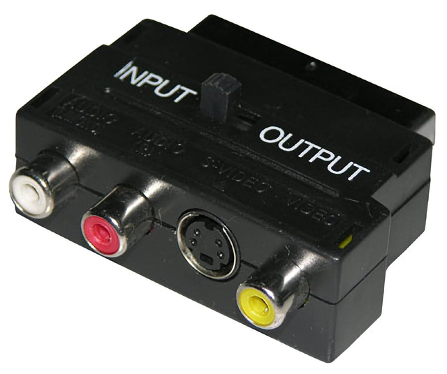 Scart Adaptor 3x RCA and S-VHS
