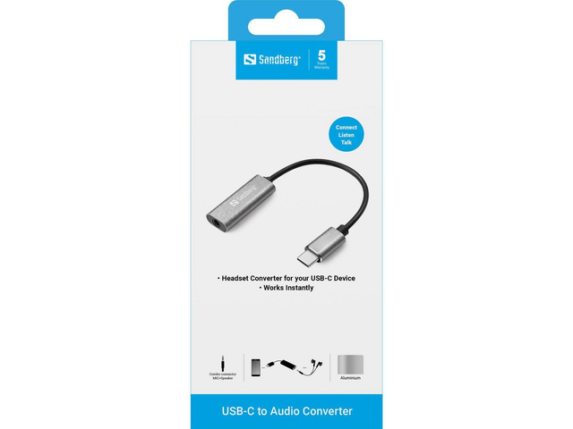 Sandberg USB-C Audio Adapter