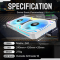 AsiaHorse Matrix 240mm Fan - White
