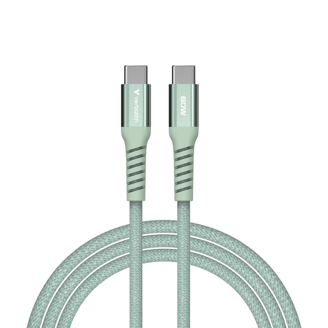 Verbatim Sync & Charge Magnetic Cable - 60W USB-C to USB-C 120 cm Green
