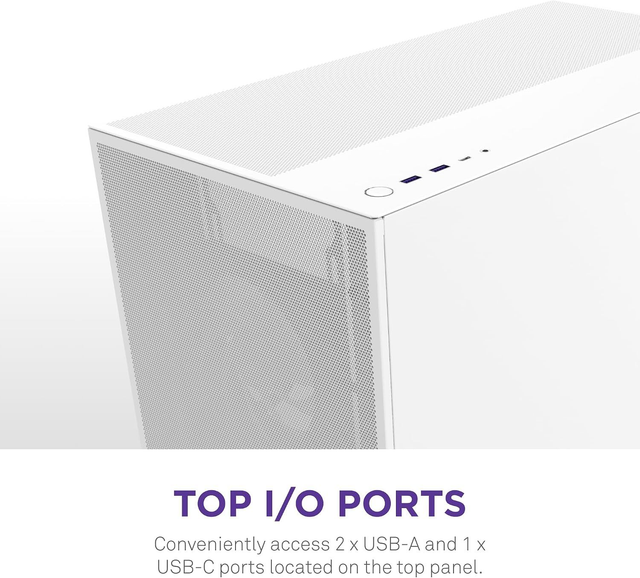 Nzxt H7 Flow Mid Tower Case - White