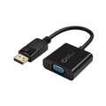 Displayport-VGA M-F adapter, Black, V1.2
