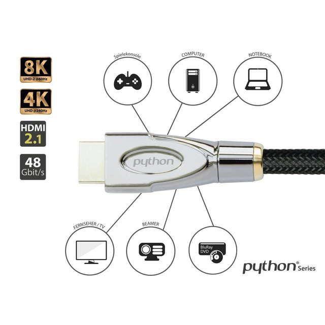 3M PYTHON Ultra High Speed HDMI 2.1 8K UHD-2/ 4K UHD