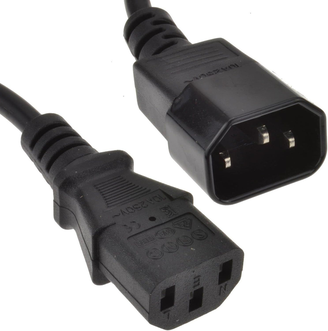 2.5M Power Extension Cable IEC Male to Female