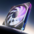 AsiaHorse RGB PC Fan 140 mm Case Fan - Black
