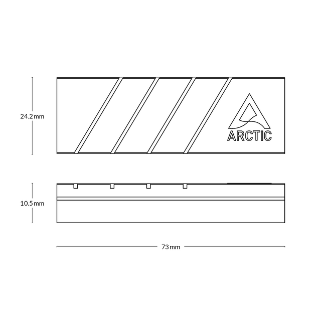 Arctic M2 Pro (Black) - SSD Cooler For M.2 Drives