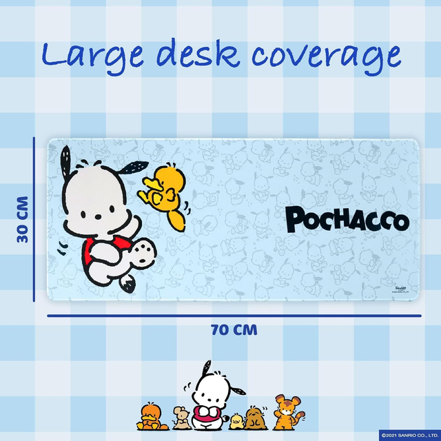 Pochacco 70x30cm Gaming Mouse Pad with Anti-Slip Rubber Base