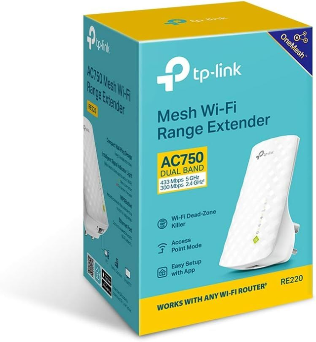 TP-Link RE200 Dual Band AC750 Wireless Range Extender